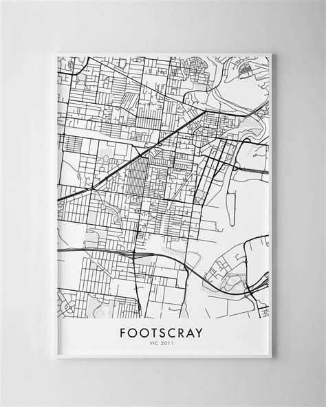 Melbourne – Footscray Map Print (A3 Size) - Chelsea Chelsea