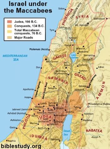 Maccabean Rule over Israel Map