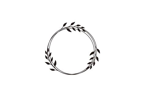 Vector Floral Circle Frame Logo Icon Graphic by sore88 · Creative Fabrica