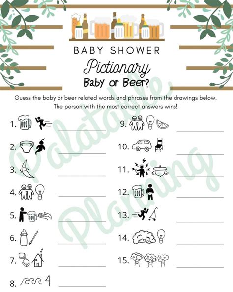 Fun Baby Shower Game Printable Baby Shower Guessing Game Gender Neutral Baby Shower Games Guess ...