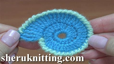 Crochet Spiral Element Tutorial 12 Part 1 of 2 Freeform Crochet | Crochet freeform tutorial ...