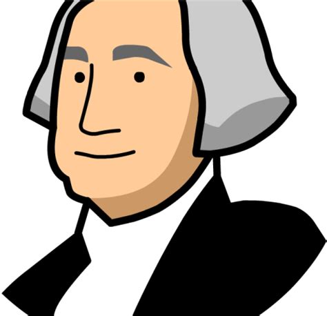 Clip Art: Cartoon Faces: George Washington B&W – Abcteach - Clip Art Library