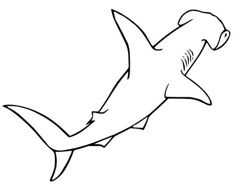 Great Hammerhead Shark Coloring Page - Free Printable Coloring Pages for Kids