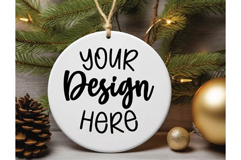 Round Christmas Ornament Mockup 4 Graphic by MockupStore · Creative Fabrica