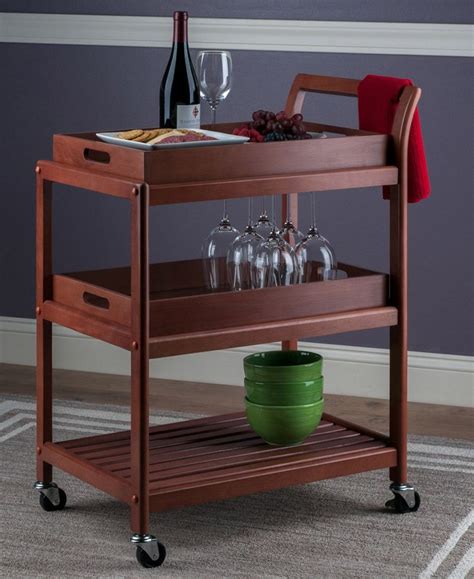 Winsome Albert Entertainment Cart - Macy's | Kitchen furniture storage, Kitchen cart, Winsome wood