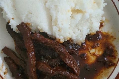 Garlic butter steak with pap: Traditional South African cuisine