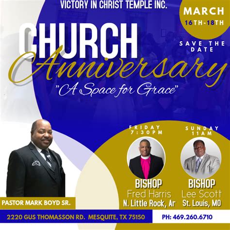 Free Church Anniversary Flyer Templates