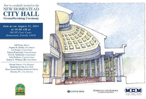 New Homestead City Hall Groundbreaking, Thursday Aug. 21, 2014 @ 10:00 am – Miami's Community News