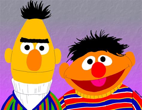 Ernie and Bert Portrait by SimanetteFan on DeviantArt