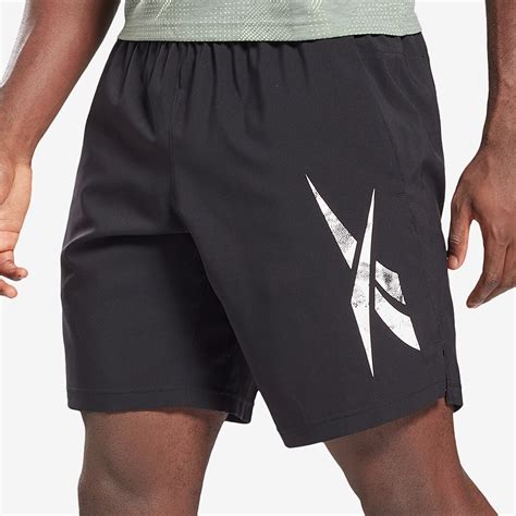 Reebok Workout Ready Woven Graphic Short - Black - Mens Clothing