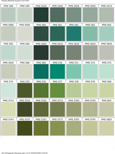 Color Chart | Pantone color chart, Green color chart, Green colour palette