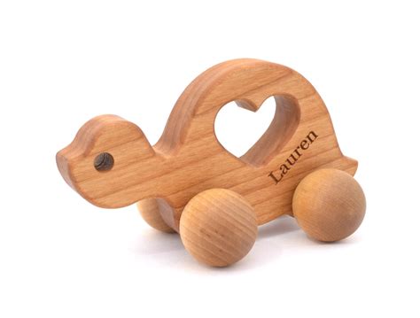 Personalized Wooden Toy Waldorf Wood Animal Toy Natural