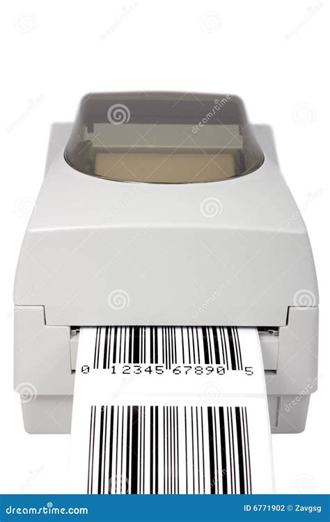 Barcode label printer stock photo. Image of striped, information - 6771902