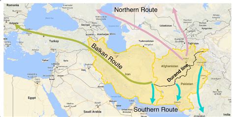 The Golden Crescent. The three Golden Crescent countries are indicated ...