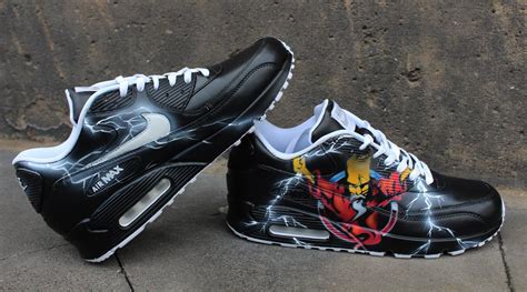 Custom Painted Nike Air Max 90 Thunderdome Techno Sneaker Art - Etsy