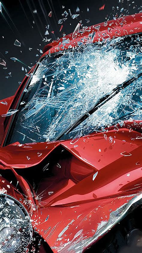 1920x1080px, 1080P free download | Car crash, auto, glass, red, vehicle ...