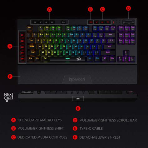 Redragon K596 VISHNU Wireless / Wired Mechanical Gaming Keyboard