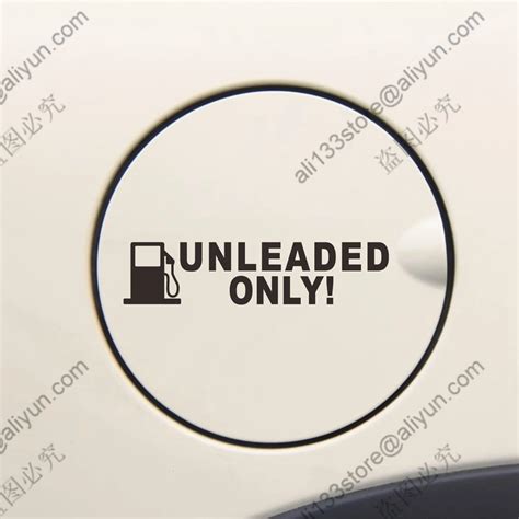 Unleaded only! Fuel Gas Gasoline Cover Cap Tank Car Truck Vinyl Decal ...