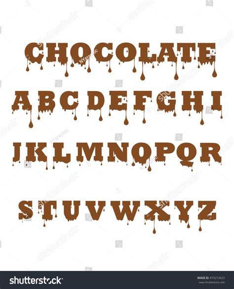 Vector Chocolate Font Made Chocolate Stock Image | Download Now | Chocolate font, Vector, Chocolate