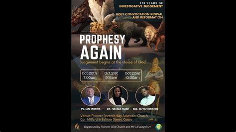 Prophesy Again | October 21st 2023 | Pioneer SDA - YouTube