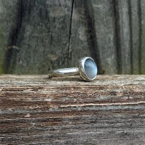 Grey Moonstone Ring Moonstone Ring Grey Sterling Silver - Etsy