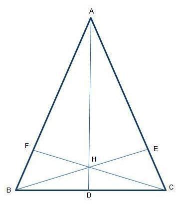 3. Triunghiul ABC este isoscel ( ab=ac), AD si BE sunt inaltimi (D∈BC ...