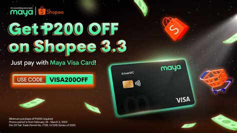 Get P200 OFF on Shopee with your Maya Visa Card!