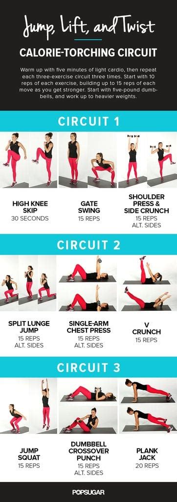 Plyometrics Circuit | Printable Cardio Workouts | POPSUGAR Fitness Photo 6