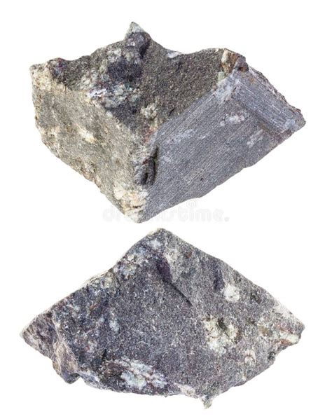 Set of Porphyritic Basalt Stones Cutout on White Stock Image - Image of ...