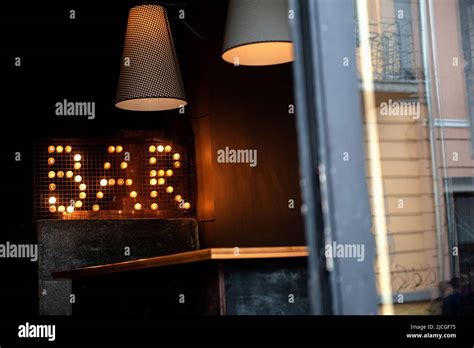 Neon Bar Sign, Pub in Sofia, Bulgaria Stock Photo - Alamy