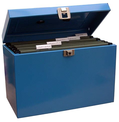 Metal File Storage Box A4 Lockable with Suspension Files Home & Office ...