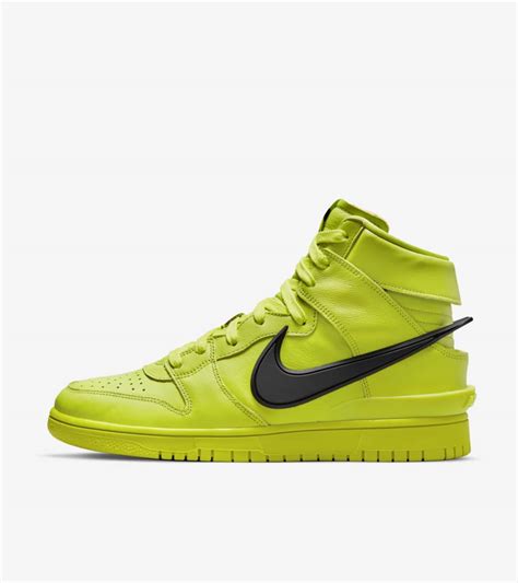 Fecha de lanzamiento del Dunk High x AMBUSH "Flash Lime". Nike SNKRS