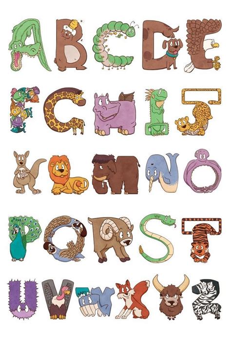 Printable Animal Alphabet Letters