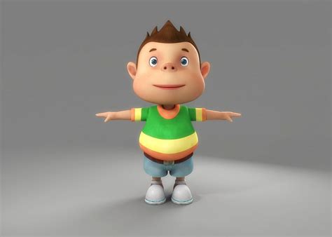 Cartoon Boy 3D model - Download Free 3D models