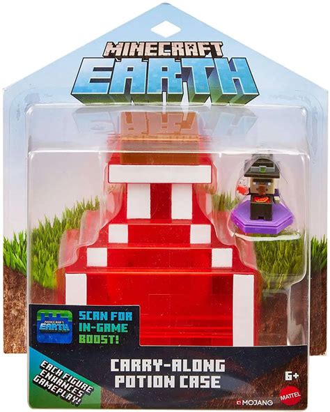 Minecraft Earth Boost Minis Carry Along Potion with Potion-Brewing Witch Collector Case Red ...