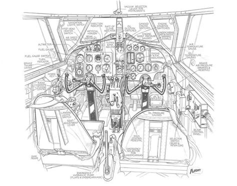 Jigsaw Puzzle of Airspeed Oxford Cockpit Detail Cutaway Drawing #4499456