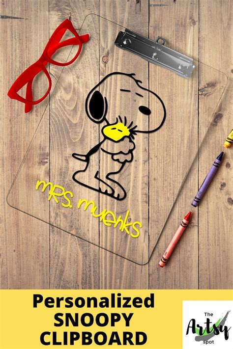 Snoopy Woodstock Gift Clipboard Teacher Appreciation Gift - Etsy