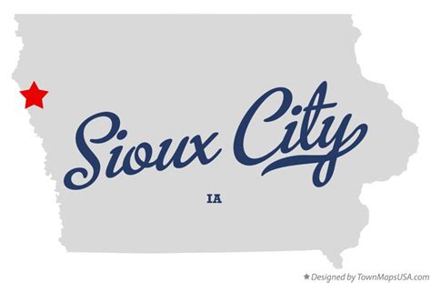 Map of Sioux City, IA, Iowa