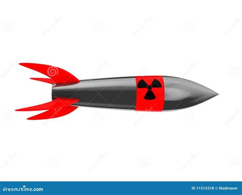 Nuclear Missile Doodle. Vector Drawing Blue Line Stock Photography ...