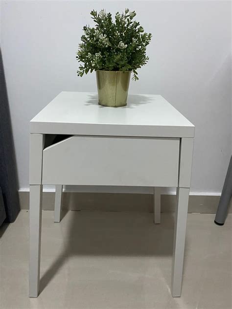 Ikea Side Table, White, Furniture & Home Living, Furniture, Tables ...