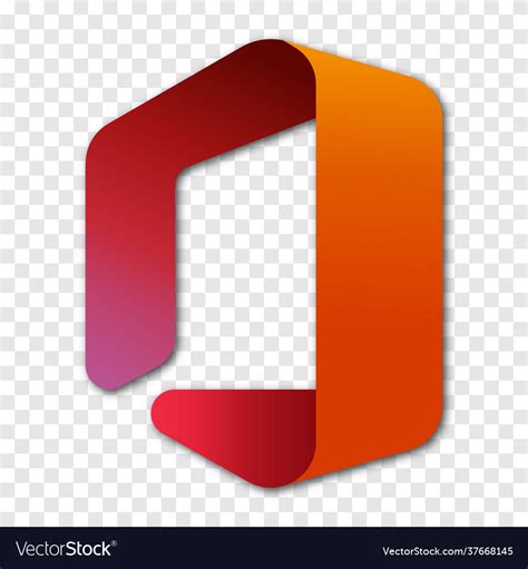 Microsoft office logo with shadow Royalty Free Vector Image