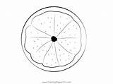 Grapefriut Ellipse Coloring Page For Kids  Free Grapefruit Printable sketch template