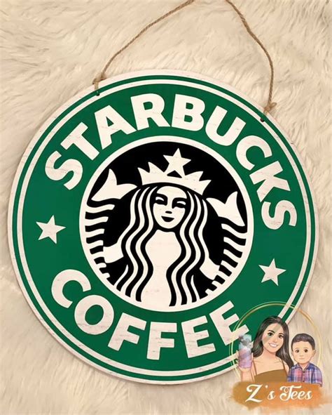 Starbucks Décor Starbucks Sign Starbucks wood sign | Etsy