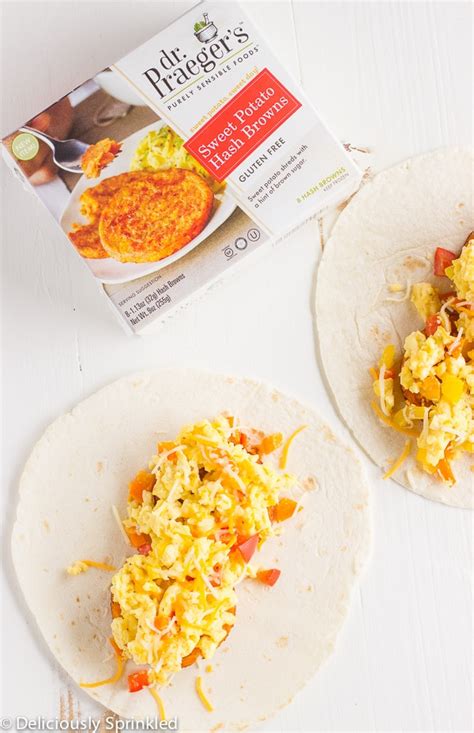 Veggie Hash Brown Breakfast Burrito | Deliciously Sprinkled