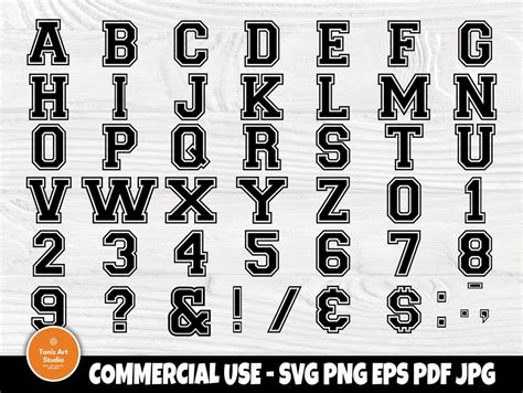 Instant Download Font Svg Varsity Alphabet Svg Varsity Font Svg College | Images and Photos finder