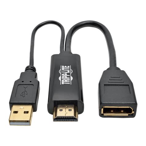 Tripp Lite HDMI to DisplayPort Active Converter 4K with USB Power, HDMI ...