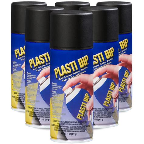 Plasti Dip 11 oz. Black Plasti Dip-11203-6 - The Home Depot