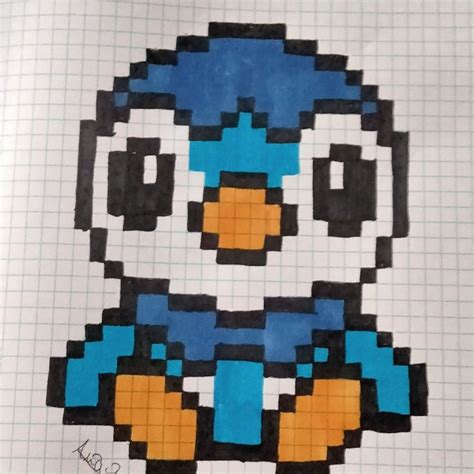 Pixel art penguin | Disegni facili e carini, Disegni artistici, Disegni