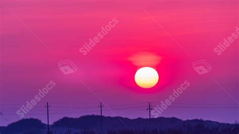 Red Travel Tourism Sunset Close Up Desert Map Powerpoint Background For Free Download - Slidesdocs