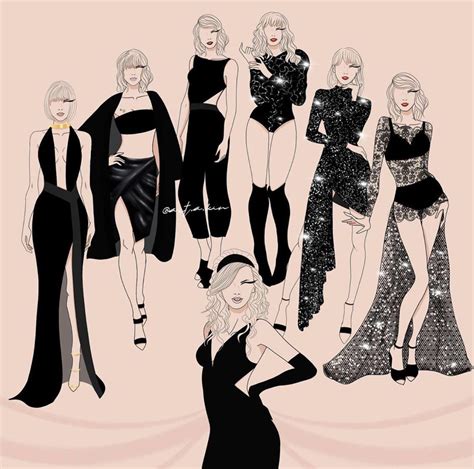 Fan art featuring T’s iconic black outfits! 🔥 : r/TaylorSwift